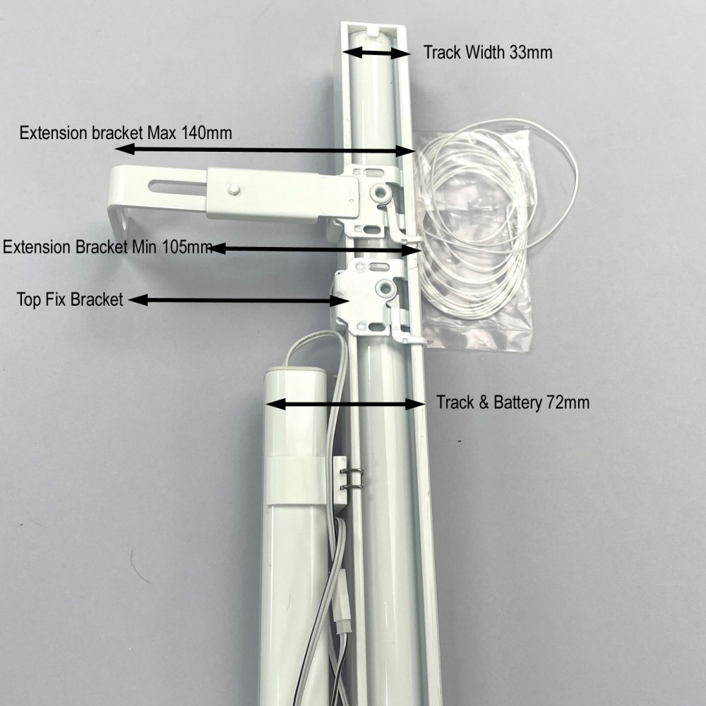 Roman Blind Motorised Track up to 245cm House of Fabrics